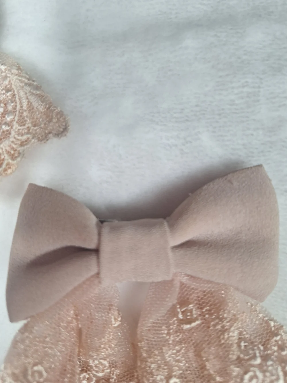 Innocent World Pale Pink Rose Lace Ribbon Hair Clips | Set of 2 | Classic Lolita